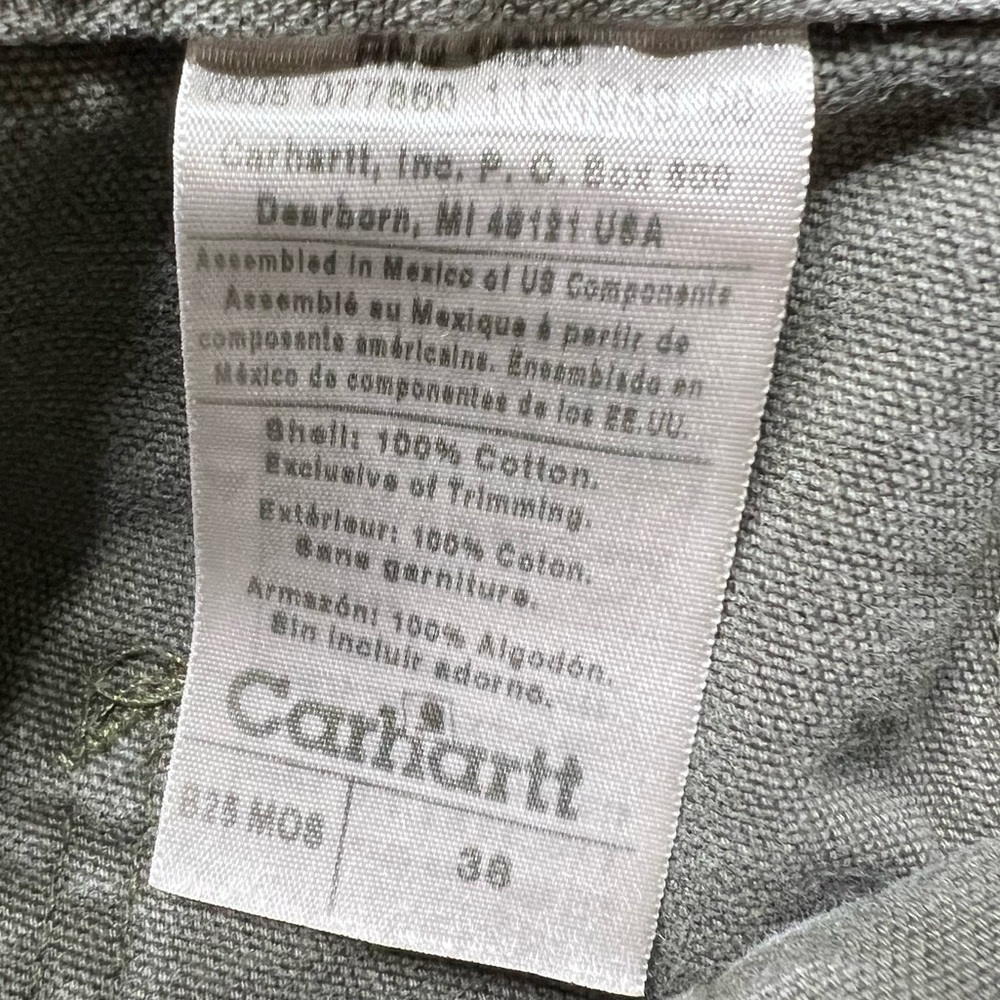 Carhartt Cotton Canvas Rugged Hammer Loop Shorts 8.5” in Green Men’s Sz 38 - Picture 5 of 6